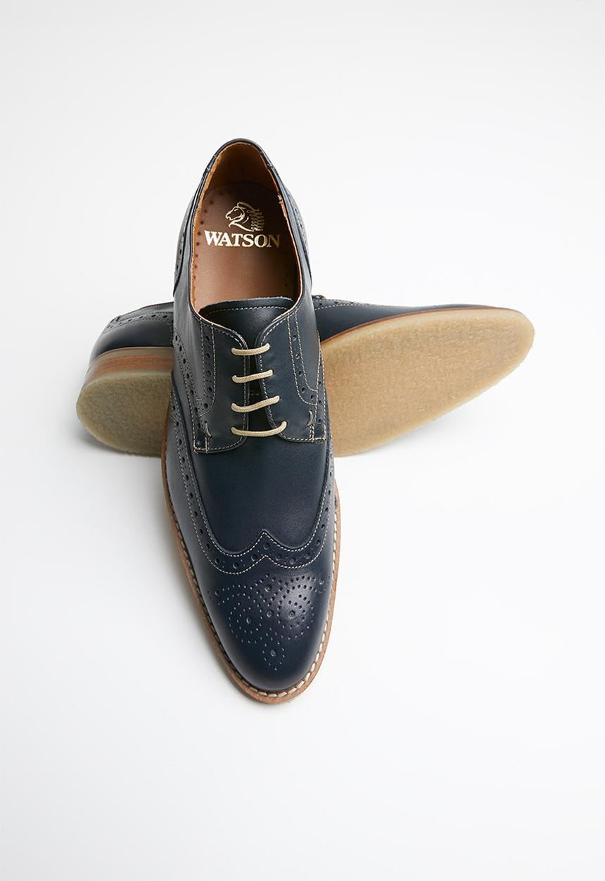 Watson - Adam leather brogue - navy
