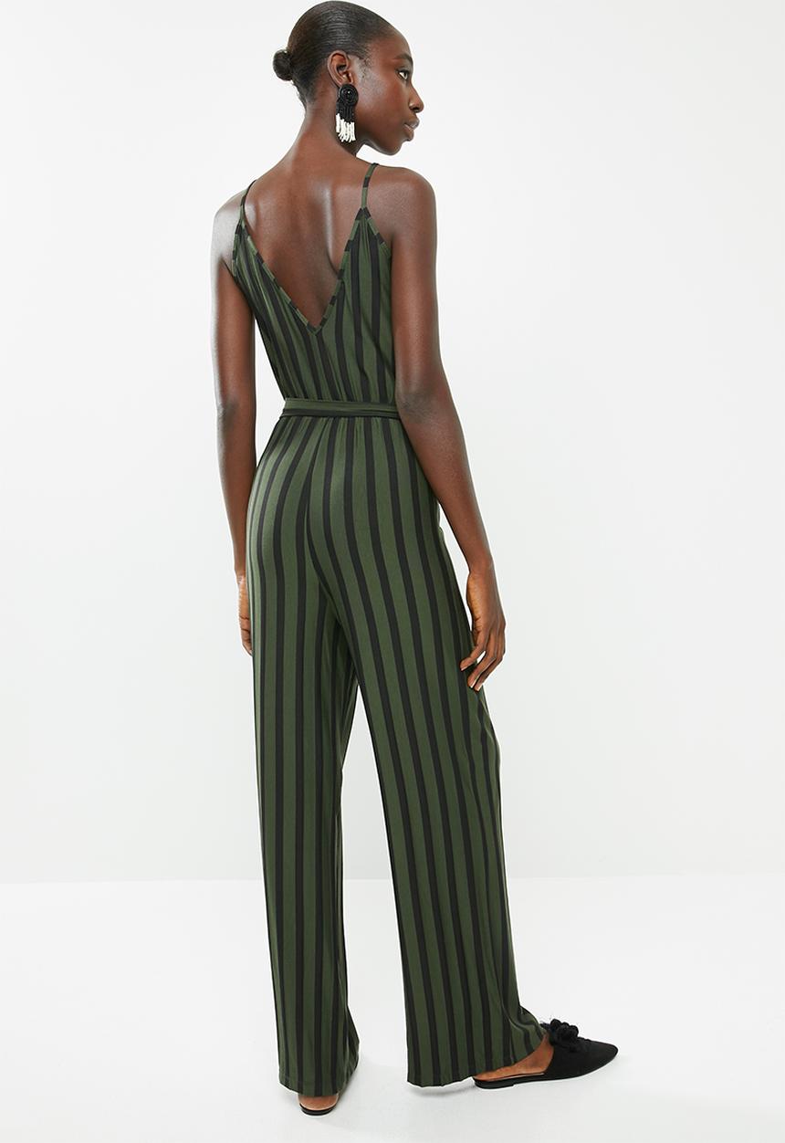 Superbalist - Knit jumpsuit - khaki & black 