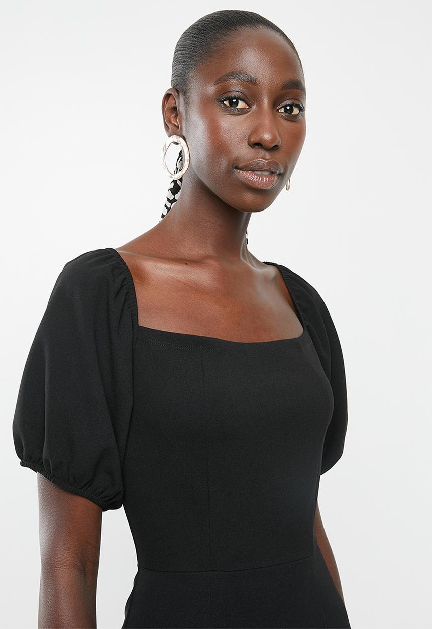 Superbalist - Square neck bodycon dress - black