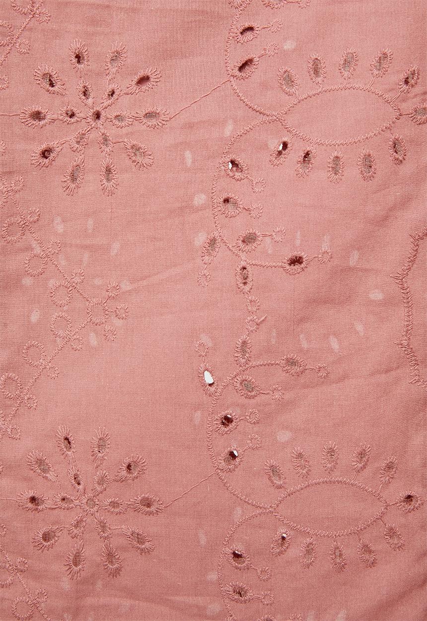 Superbalist - Square neck anglaise blouse - pink