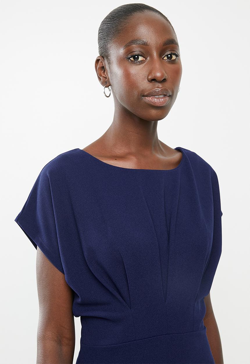 Superbalist - Shift dress with front tucks - navy