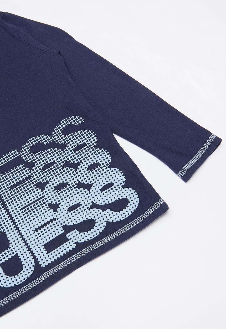 GUESS - Long sleeve guess branded tee - navy