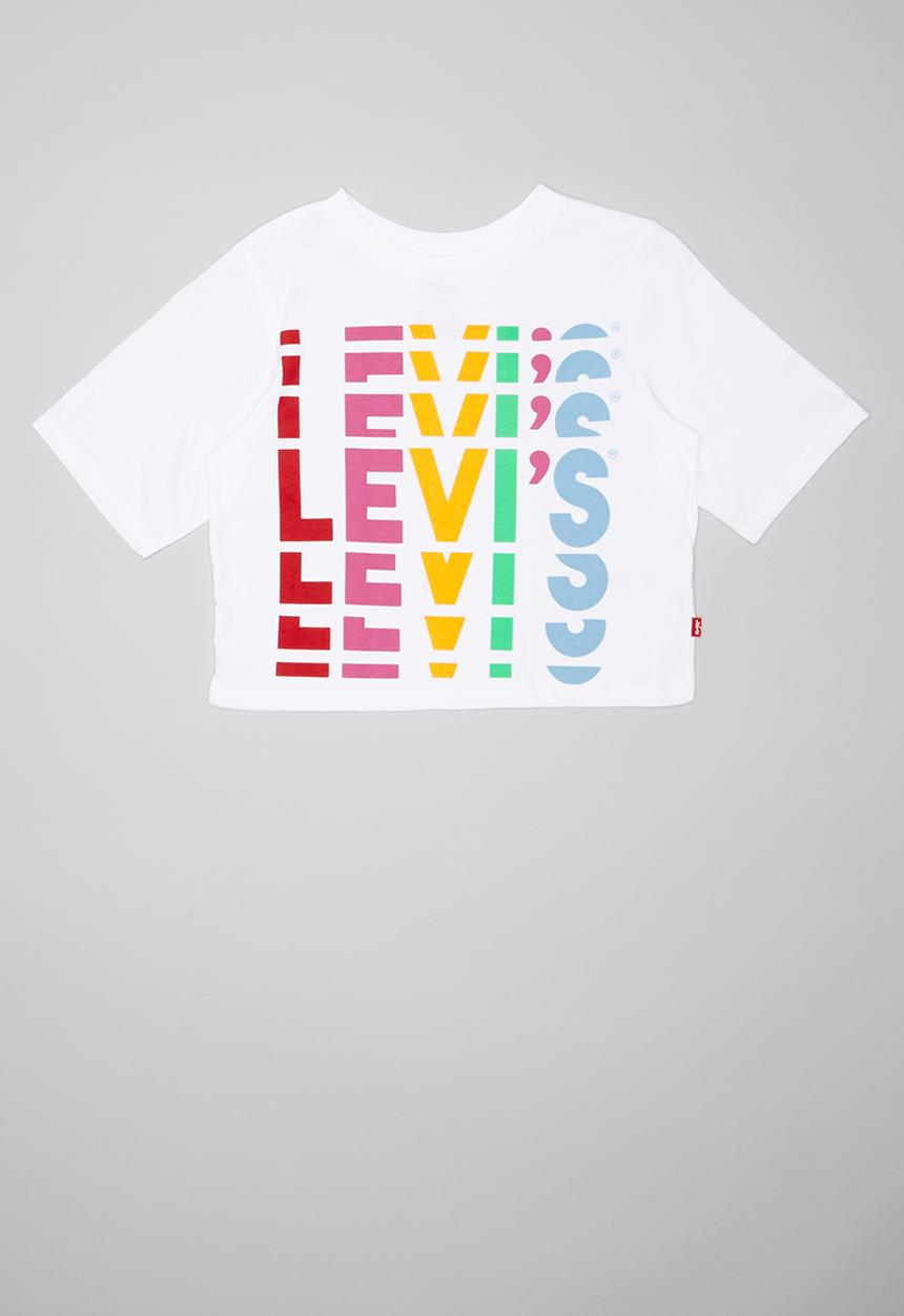 Levi’s® - Rainbow logo cropped tee - white