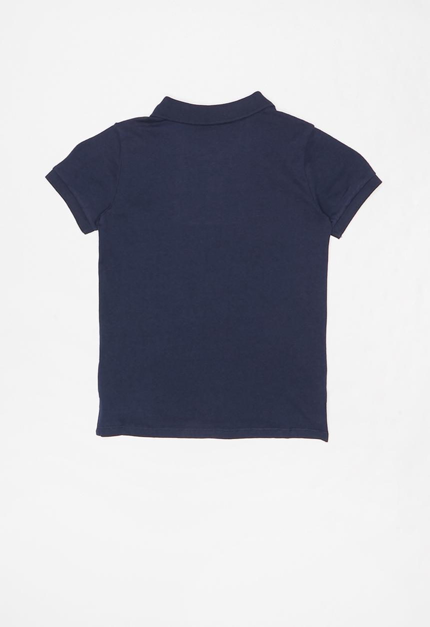 GUESS - Short sleeve sideways guess polo - navy