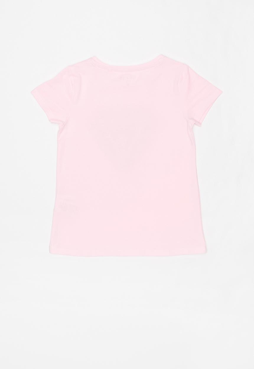 GUESS - Short sleeve diamond logo tee - pink