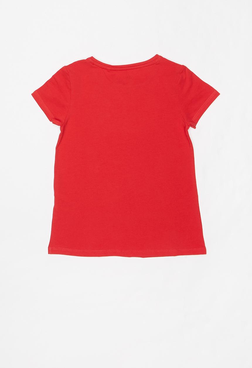 GUESS - Short sleeve diamond logo tee - red