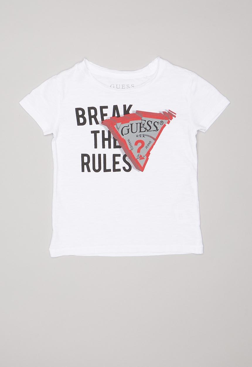 GUESS - Short sleeve guess break the rules - white