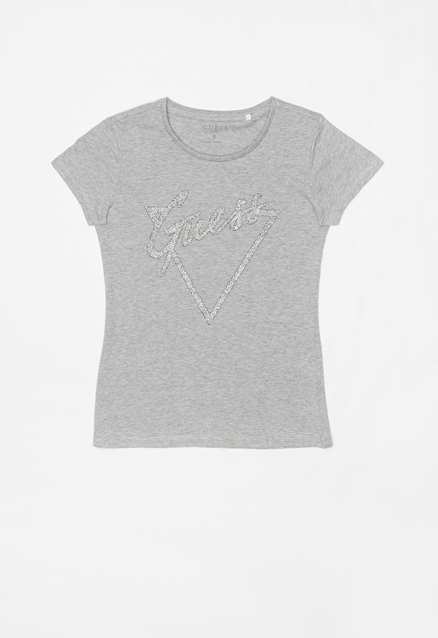 GUESS - Teens short sleeve guess tri script tee - grey 