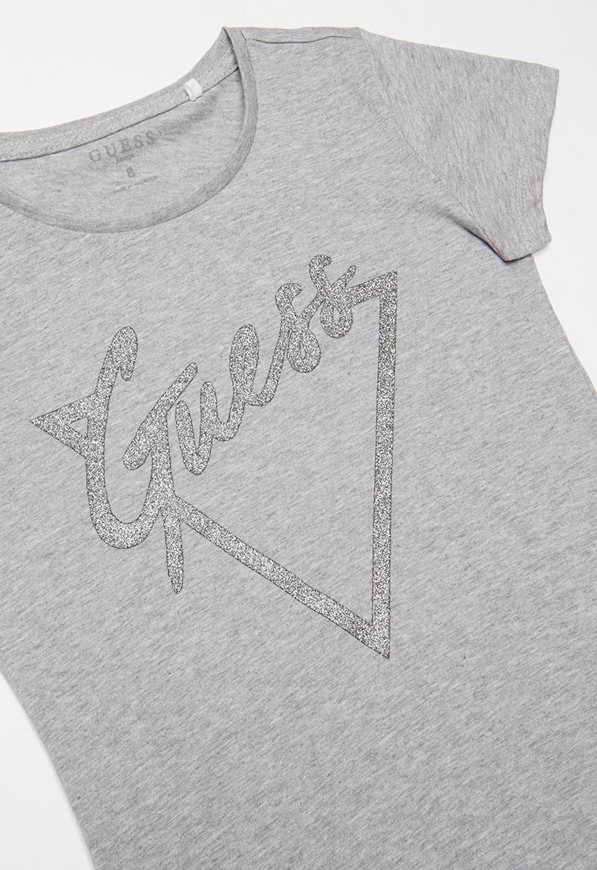 GUESS - Teens short sleeve guess tri script tee - grey 