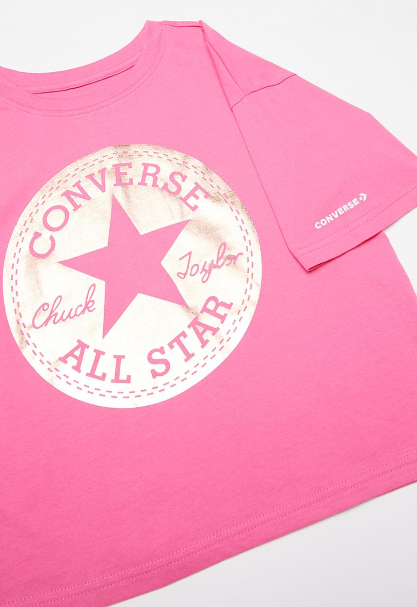 Converse - Foil boxy tee - pink
