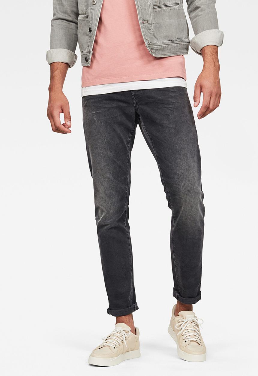 G-STAR - 3301 straight tapered  jeans - faded charcoal