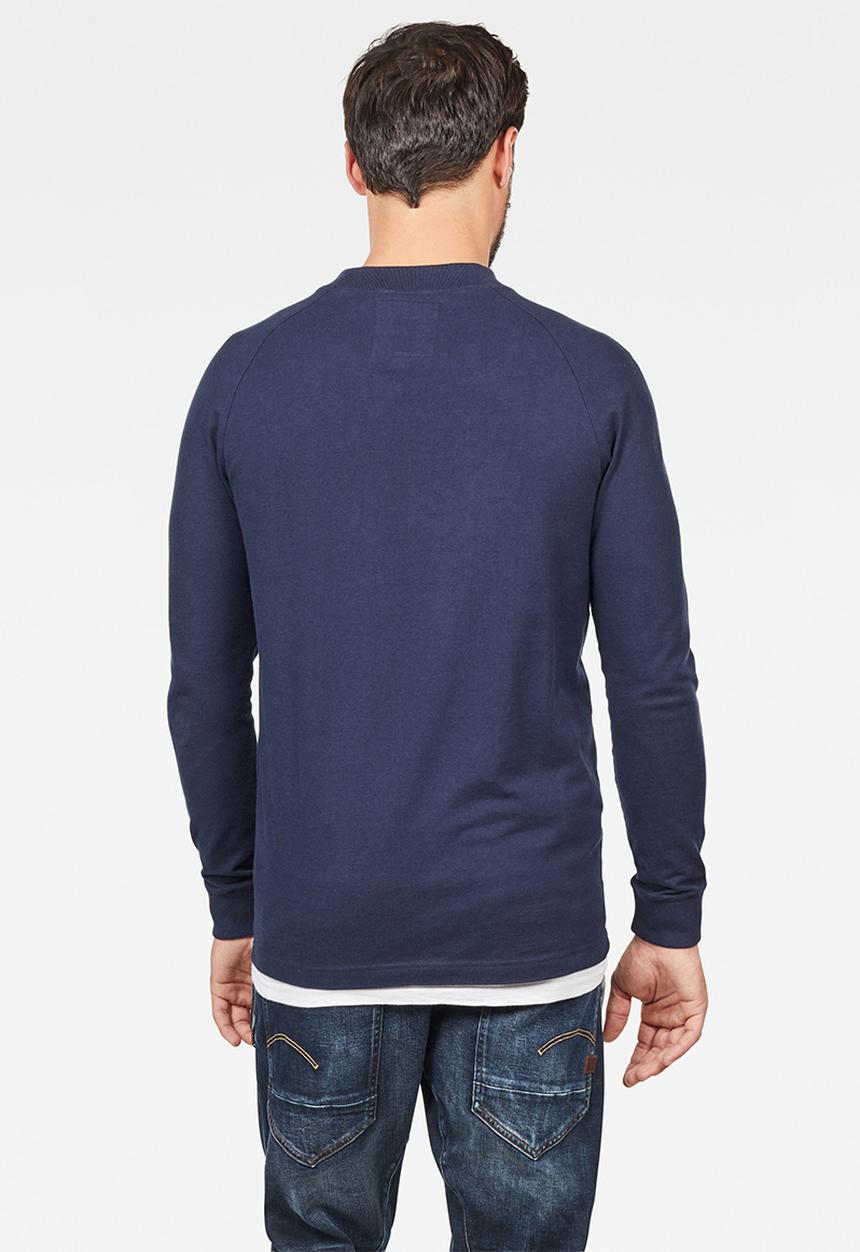 G-STAR - Korpaz mock r t long sleeve T-shirts - sartho blue