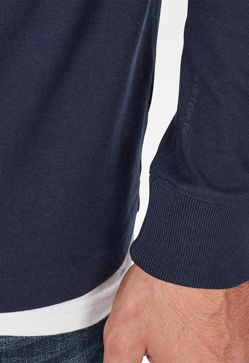 G-STAR - Korpaz mock r t long sleeve T-shirts - sartho blue