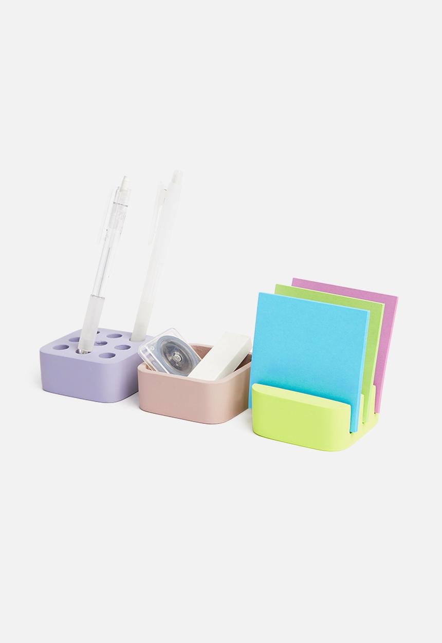 Sixth Floor - Cube desktop organiser set of 3 - multi