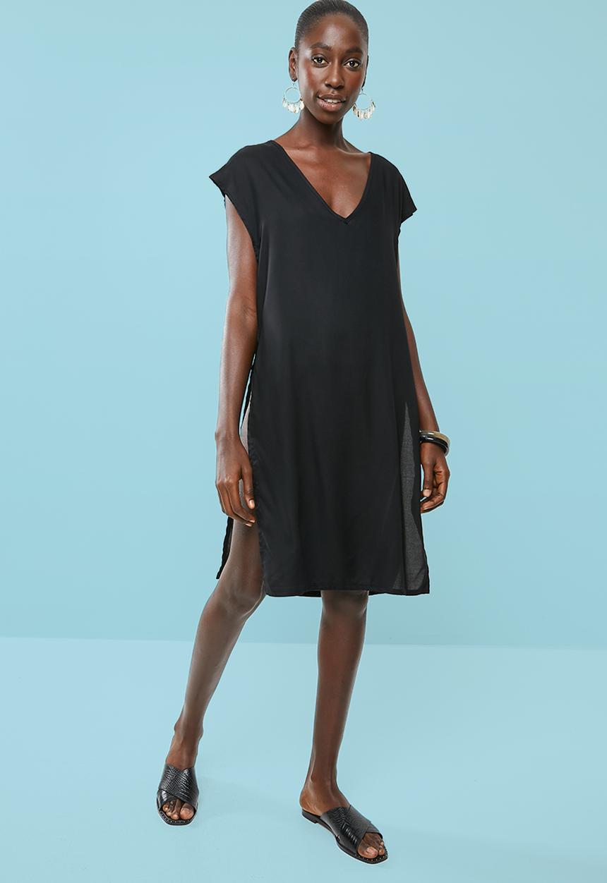 Superbalist - V-neck cover up - black