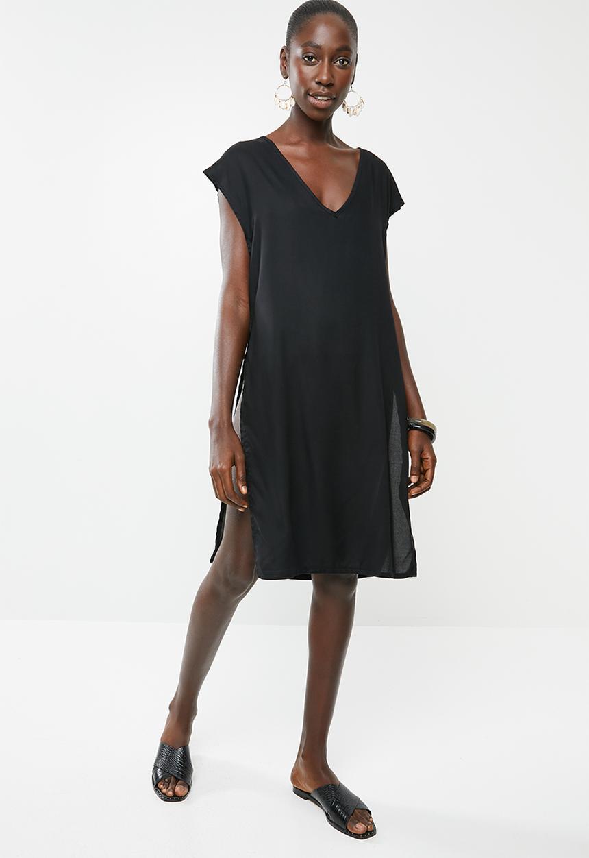 Superbalist - V-neck cover up - black