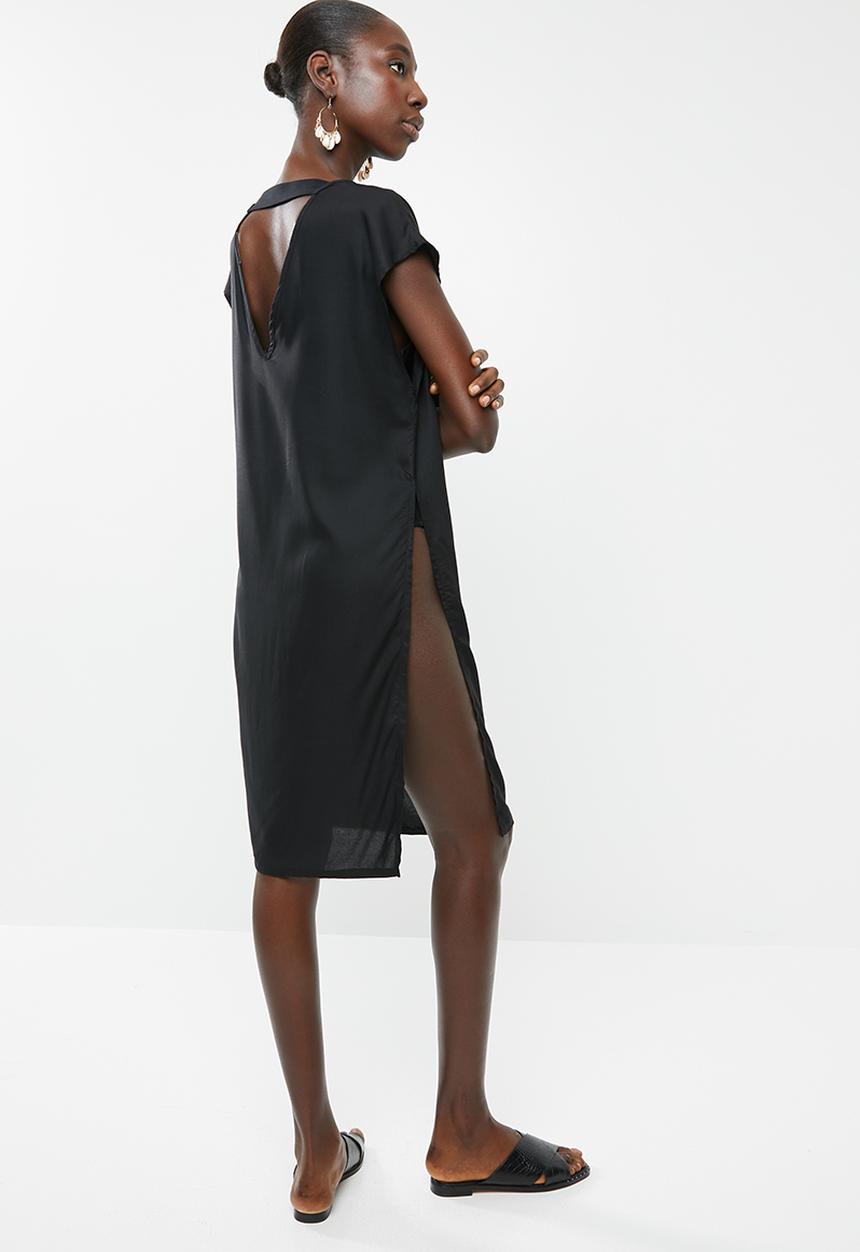 Superbalist - V-neck cover up - black