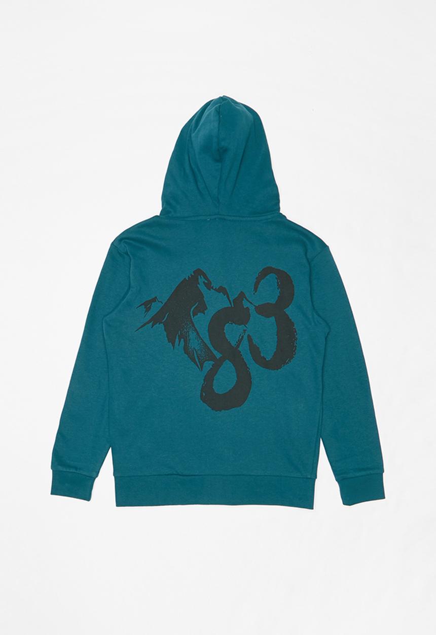 Rebel Republic - Boys zip through hoodie - blue