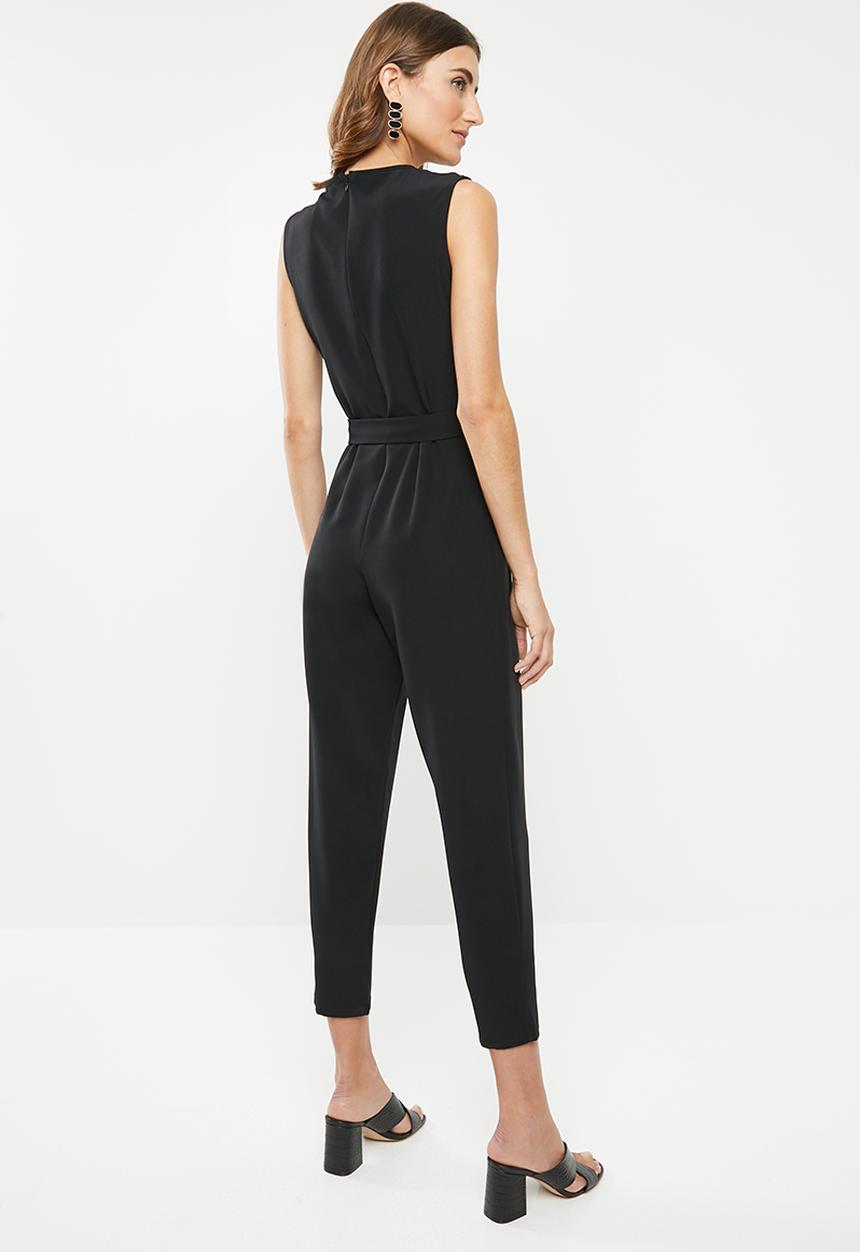 edit - Knot front jumpsuit - black