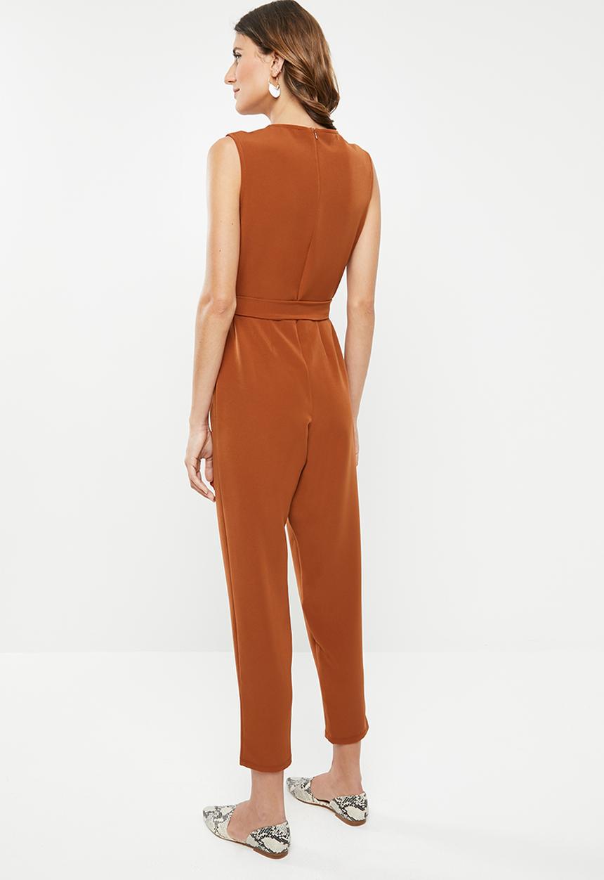 edit - Knot front jumpsuit - rust