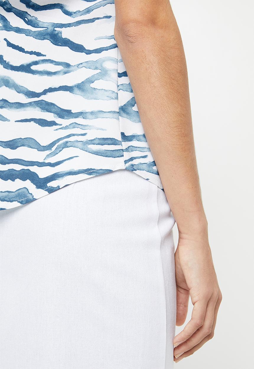 edit - Basic woven vest - blue & white
