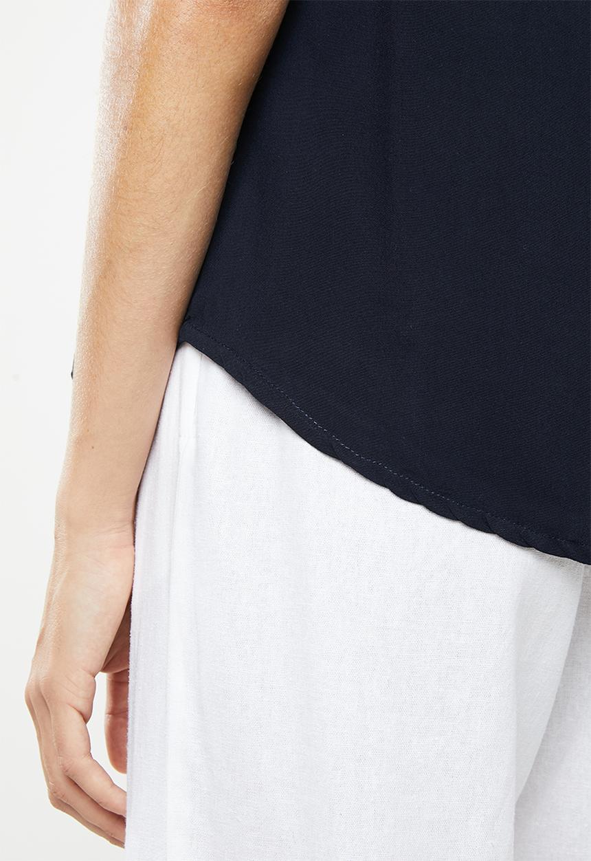 edit - Basic woven vest - navy