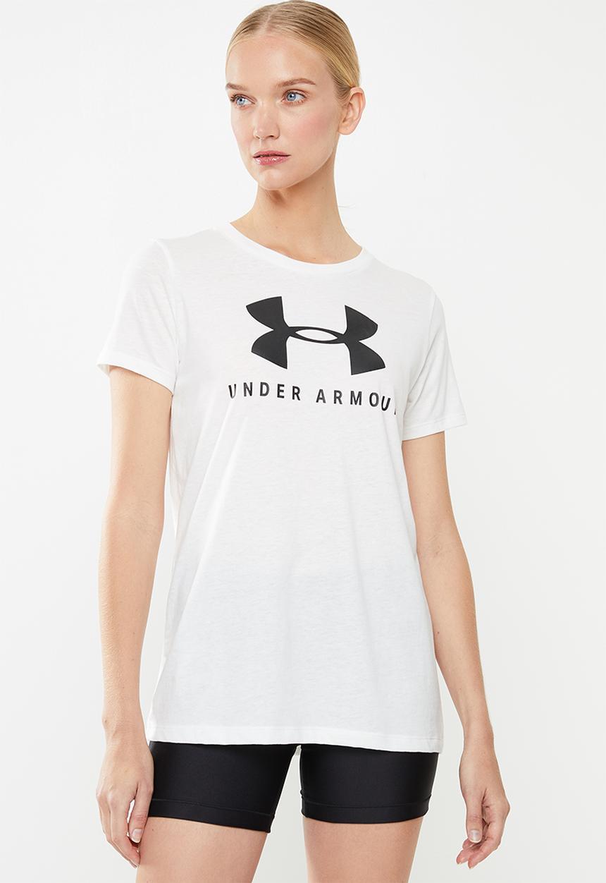 Under Armour - Graphic sport style classic crew - white & black