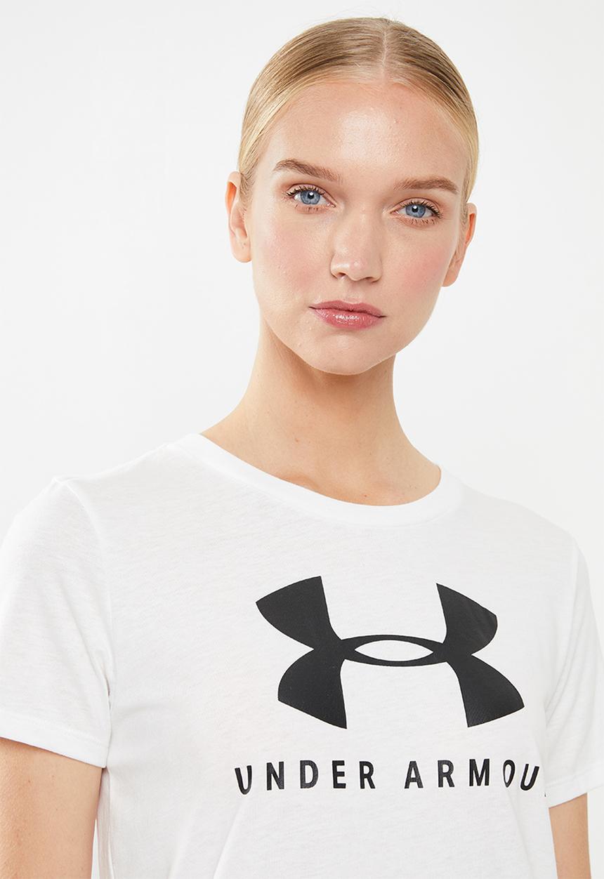 Under Armour - Graphic sport style classic crew - white & black