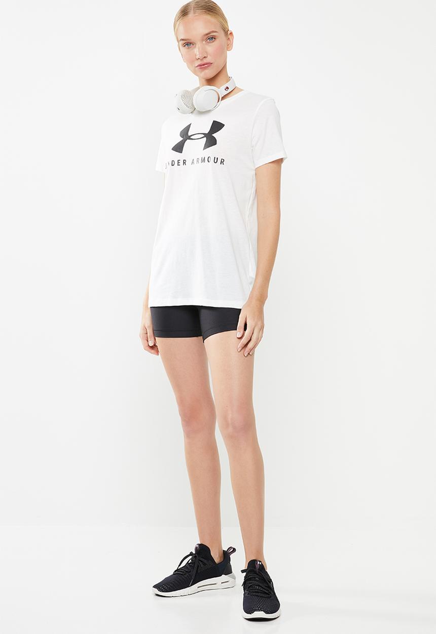 Under Armour - Graphic sport style classic crew - white & black