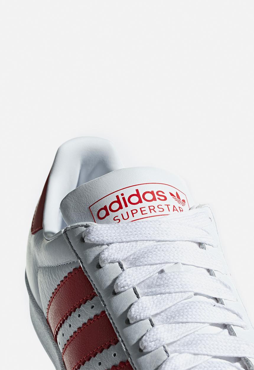 adidas Originals - Superstar - ftwwht/scarle/ftwwht