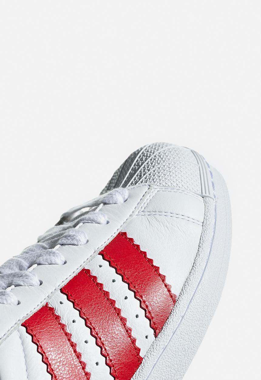 adidas Originals - Superstar - ftwwht/scarle/ftwwht