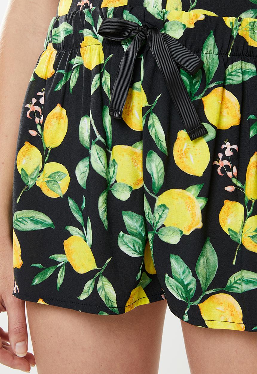 Superbalist - Sleep shirt & shorts - black 