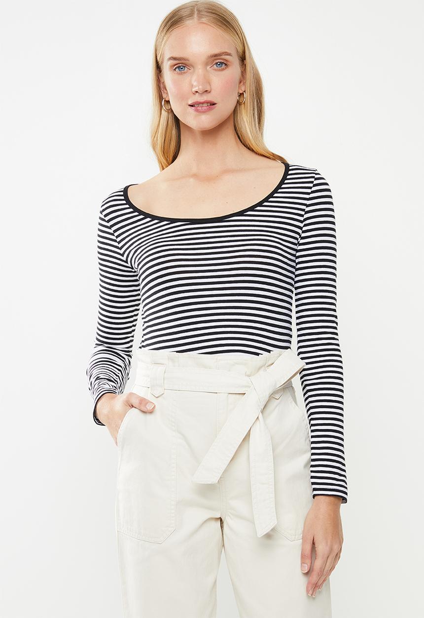 Cotton On - Everyday long sleeve  - white & black