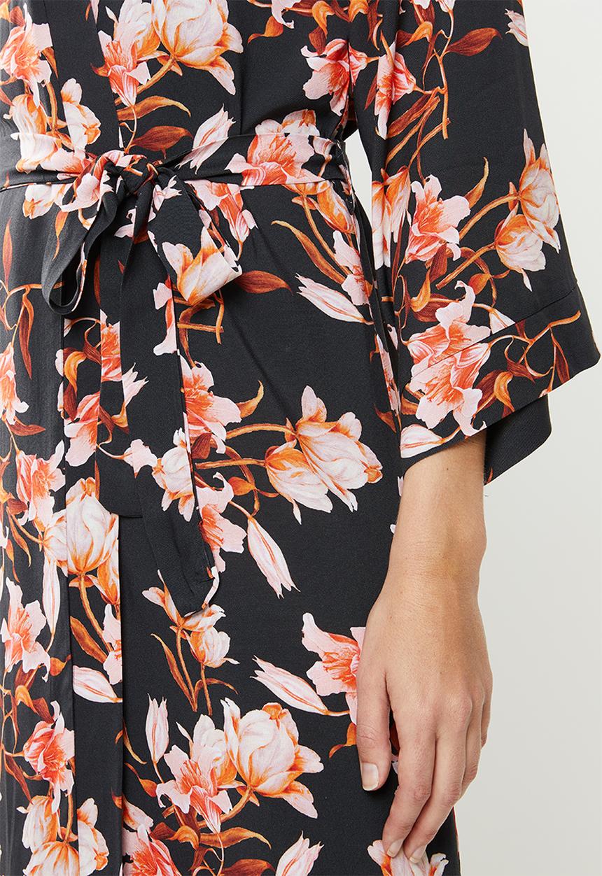 Superbalist - Printed robe - black