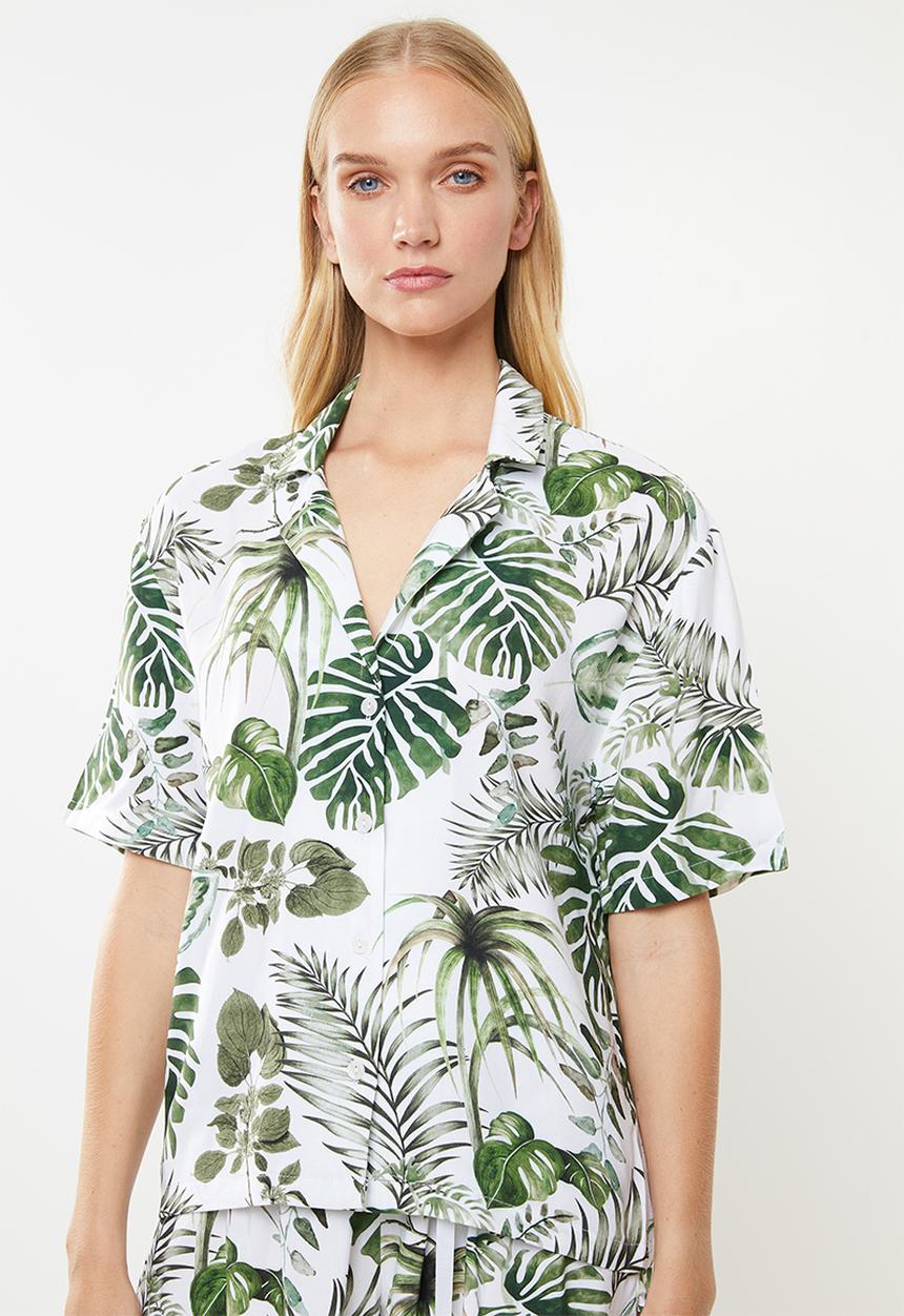Superbalist - Sleep shirt & shorts - white 