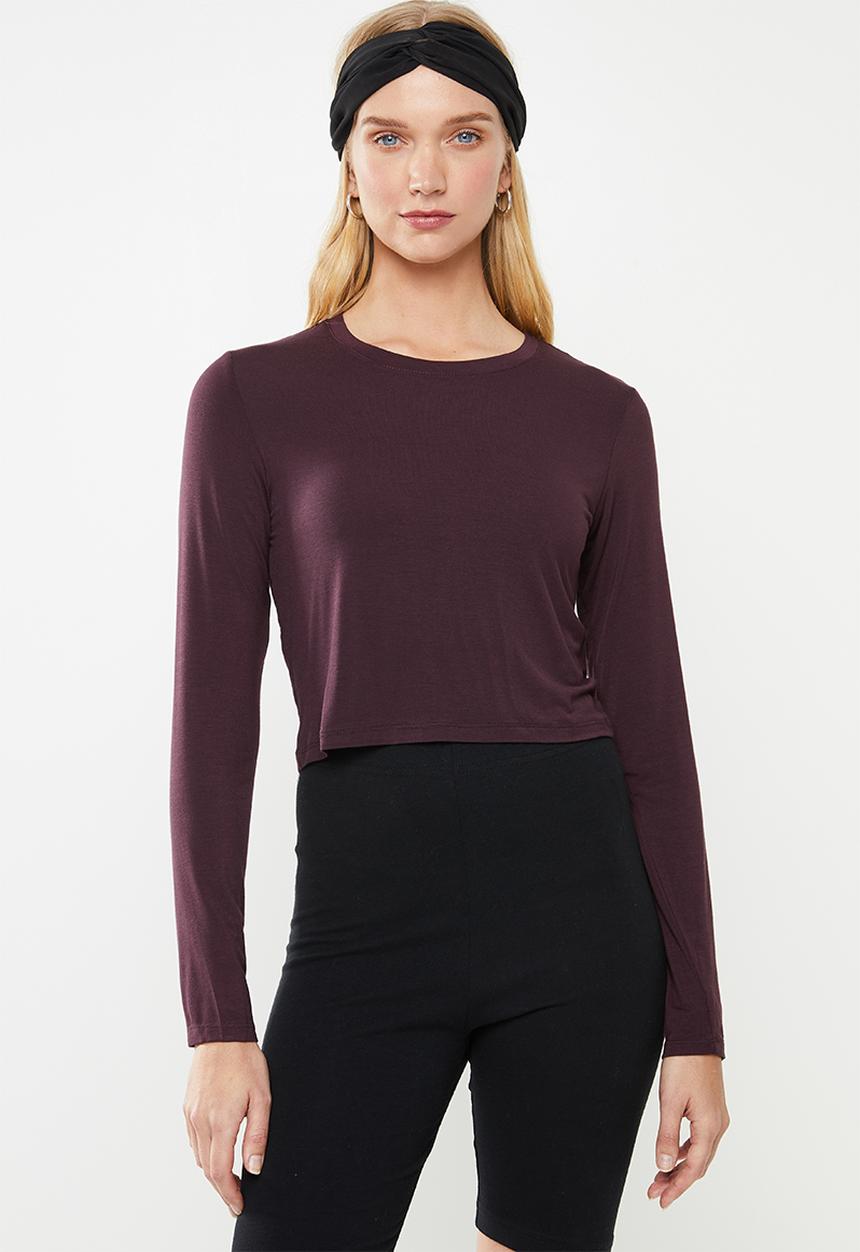 Cotton On - Baby tee long sleeve - burgundy