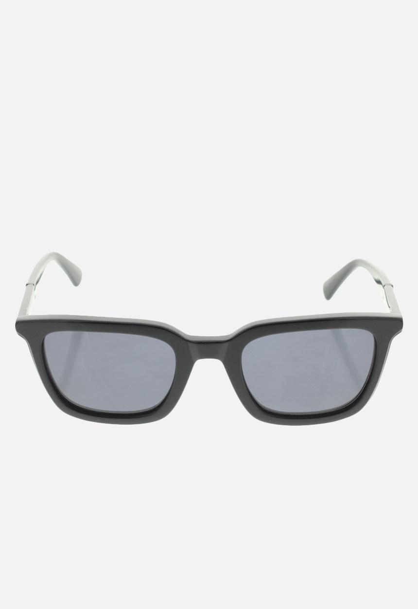 Diesel  - Shiny black frame sunglasses with smoke lenses - black