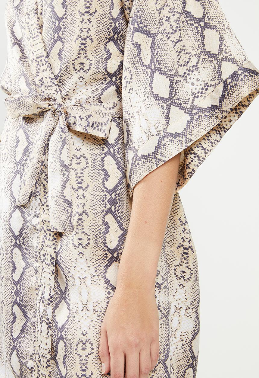 Cotton On - Kimono gown - grey & neutral