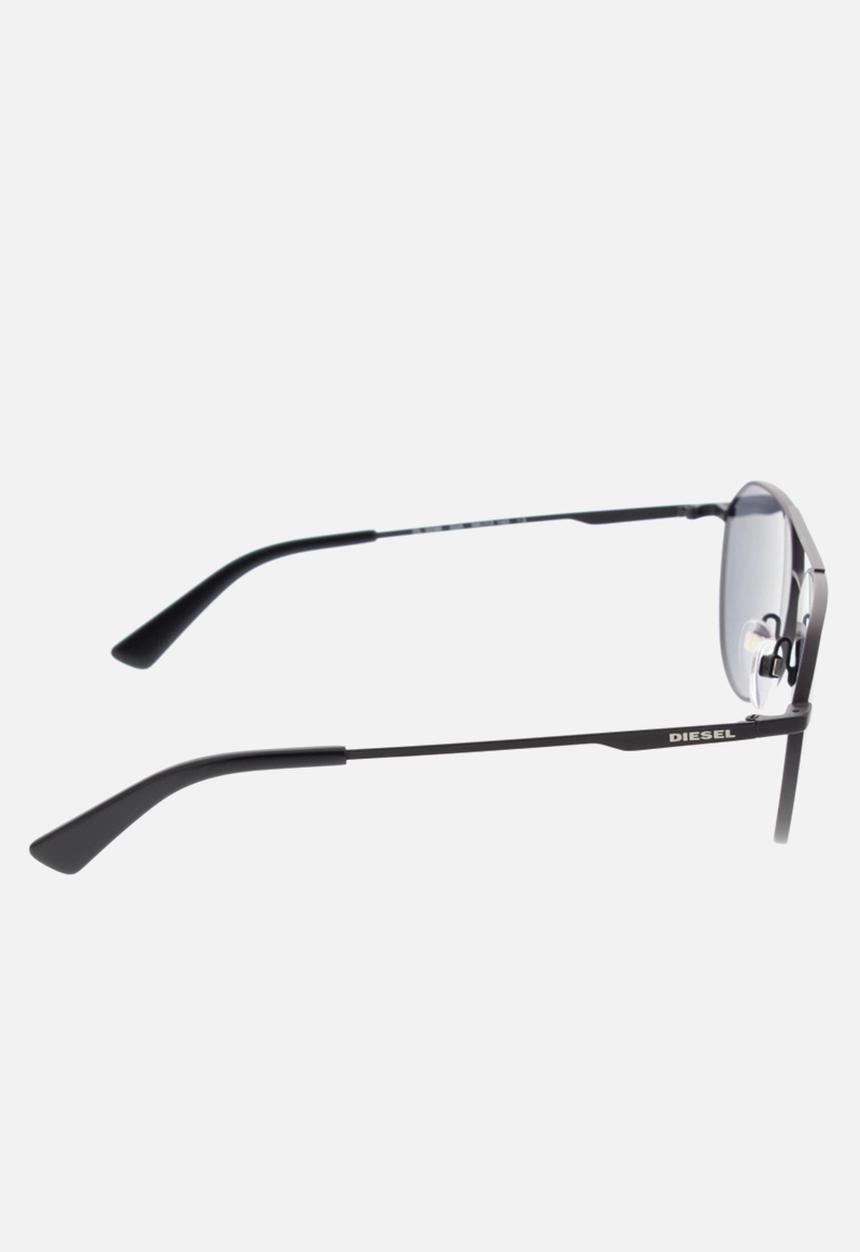 Diesel  - Matte black frame sunglasses with smoke lenses - black