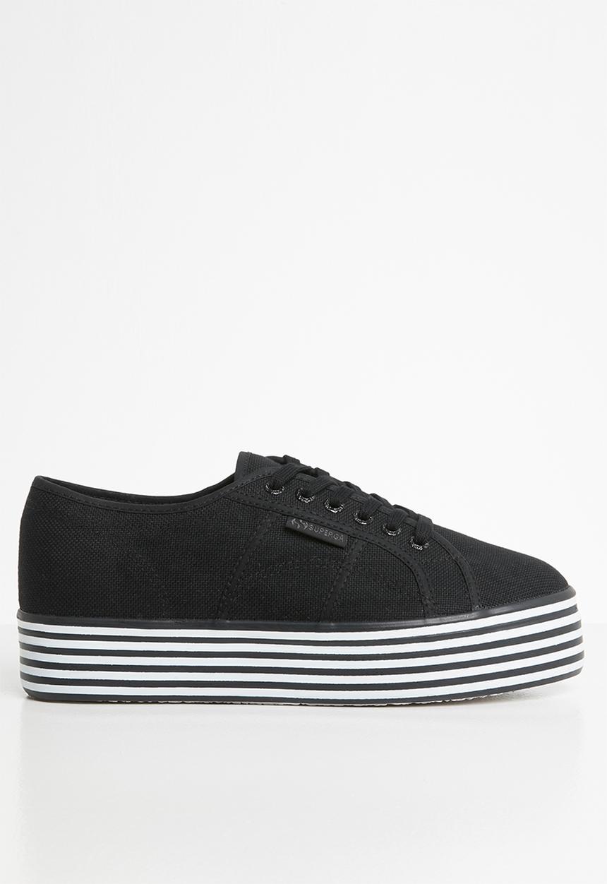 SUPERGA - Superga 2790 stripe platform - black & white