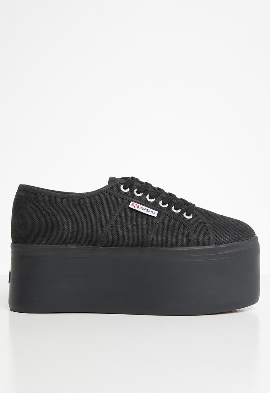SUPERGA - 2802 cotu canvas mega wedge - full black