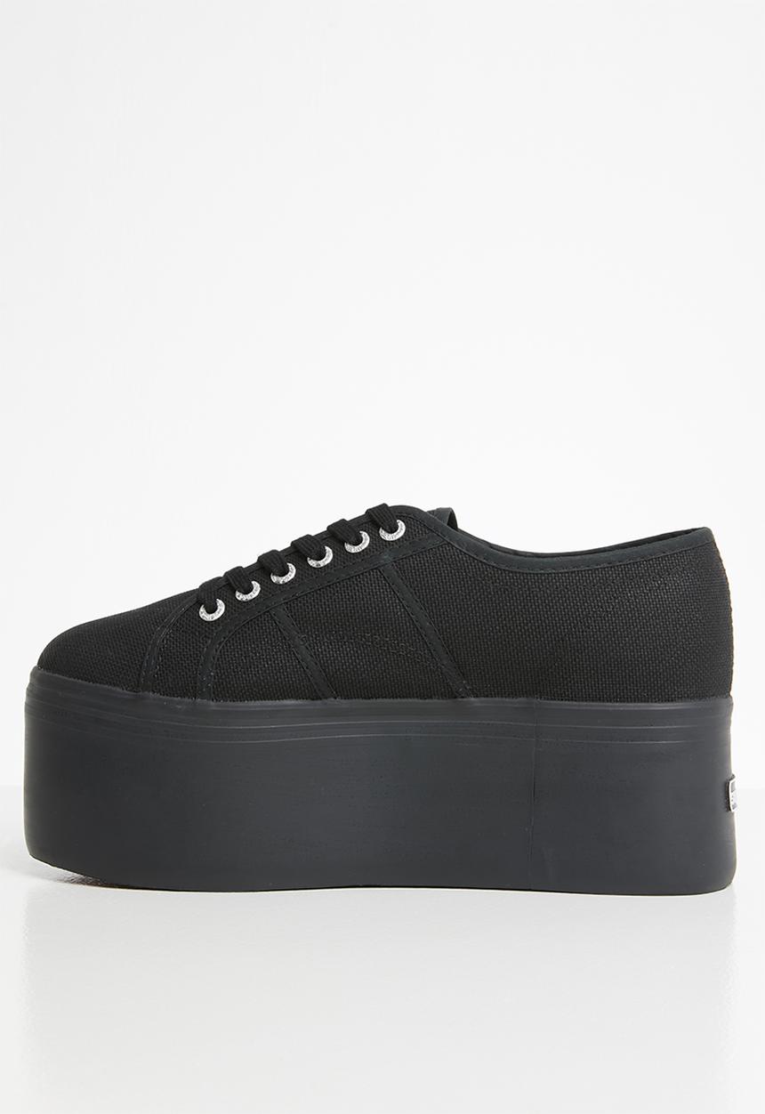 SUPERGA - 2802 cotu canvas mega wedge - full black