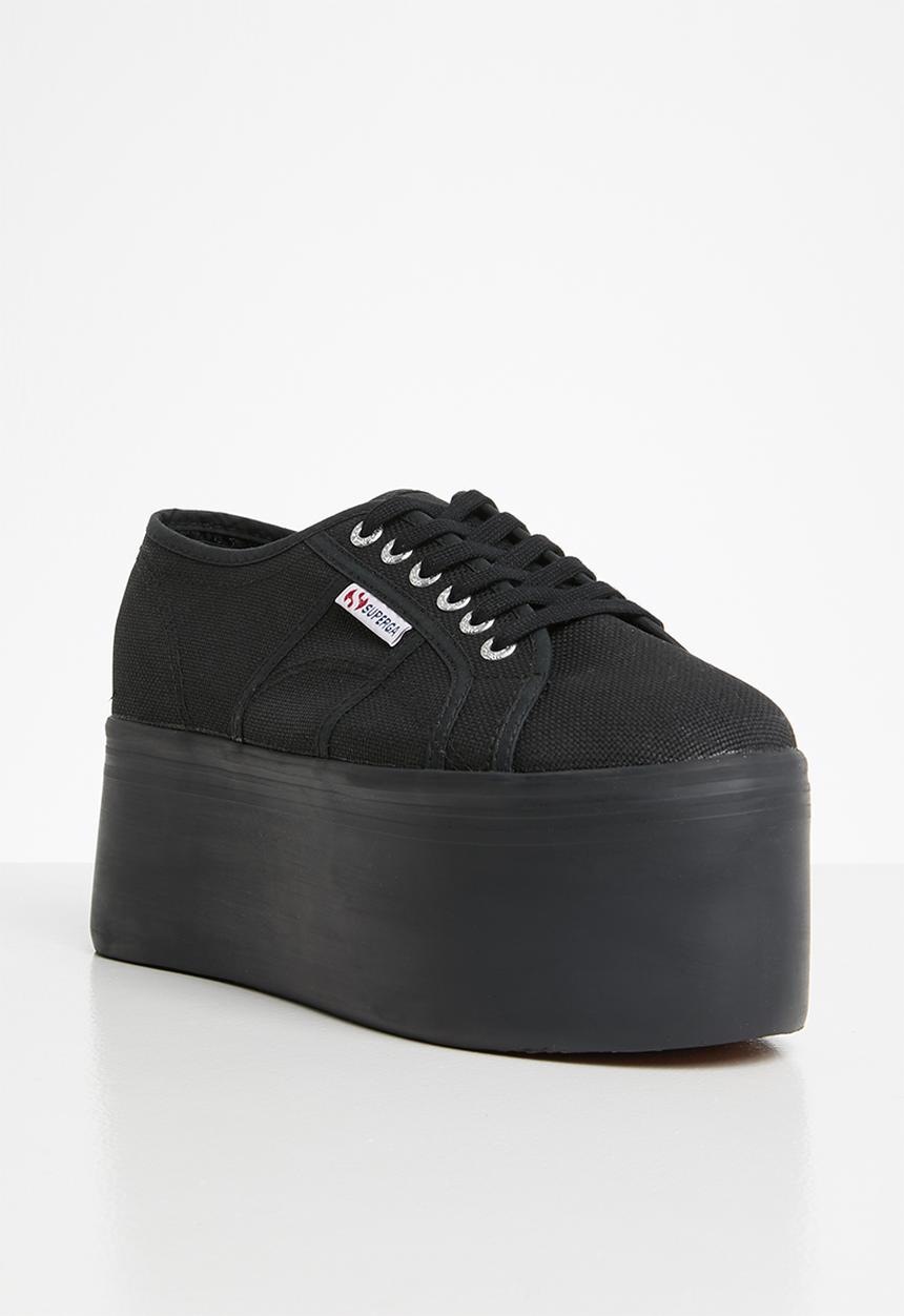 SUPERGA - 2802 cotu canvas mega wedge - full black