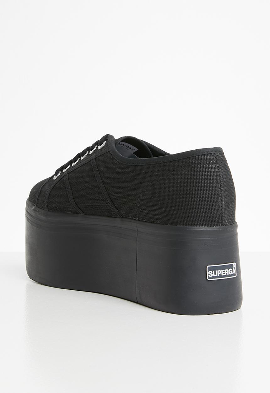 SUPERGA - 2802 cotu canvas mega wedge - full black