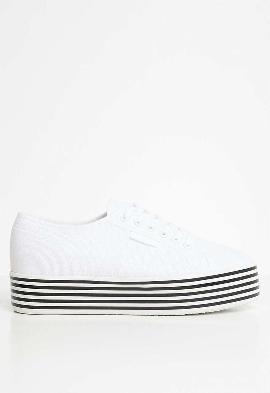 SUPERGA - Superga 2790 stripe platform - white/black