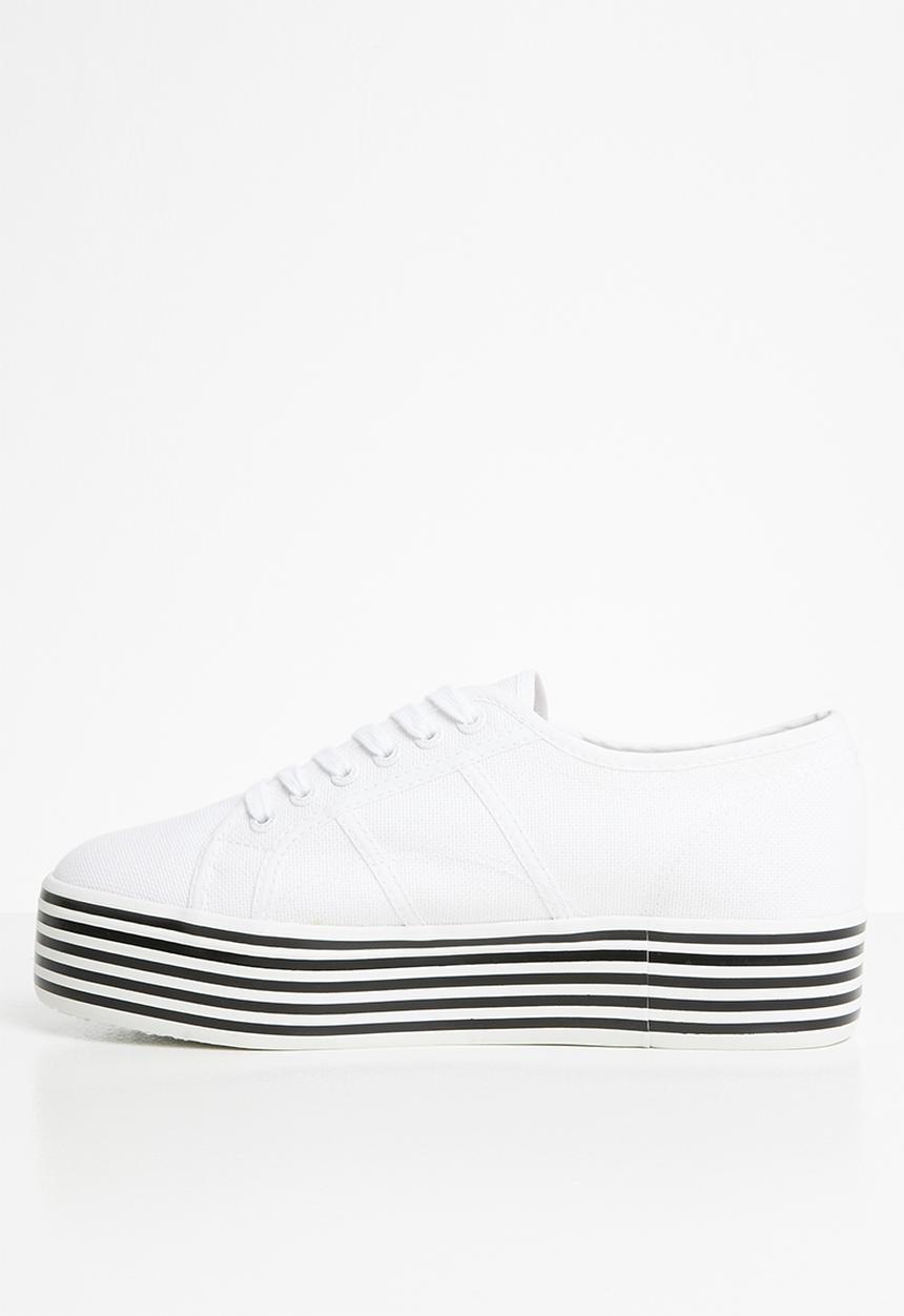 SUPERGA - Superga 2790 stripe platform - white/black