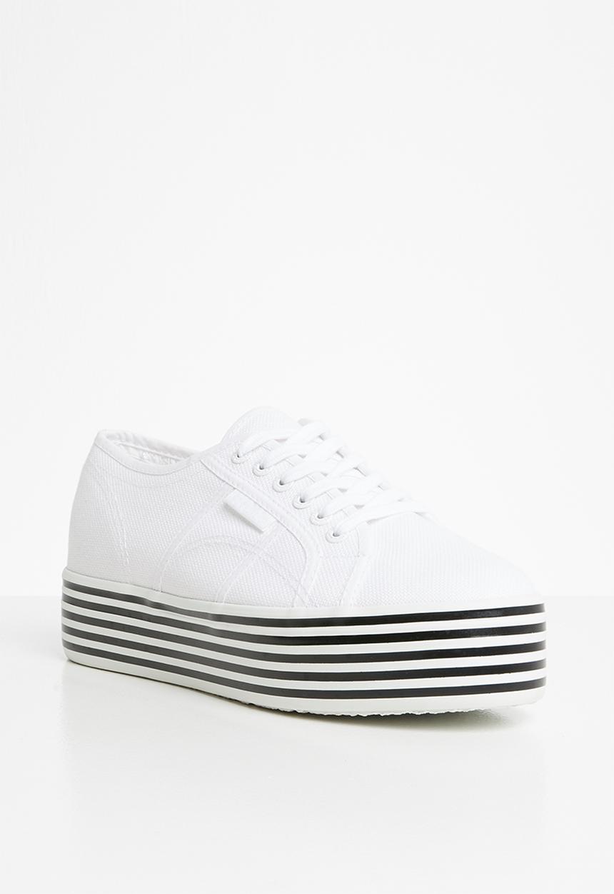 SUPERGA - Superga 2790 stripe platform - white/black