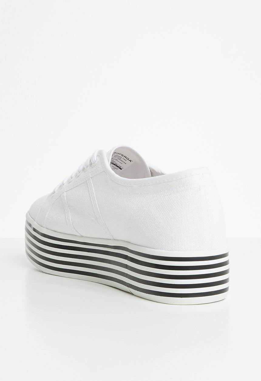 SUPERGA - Superga 2790 stripe platform - white/black