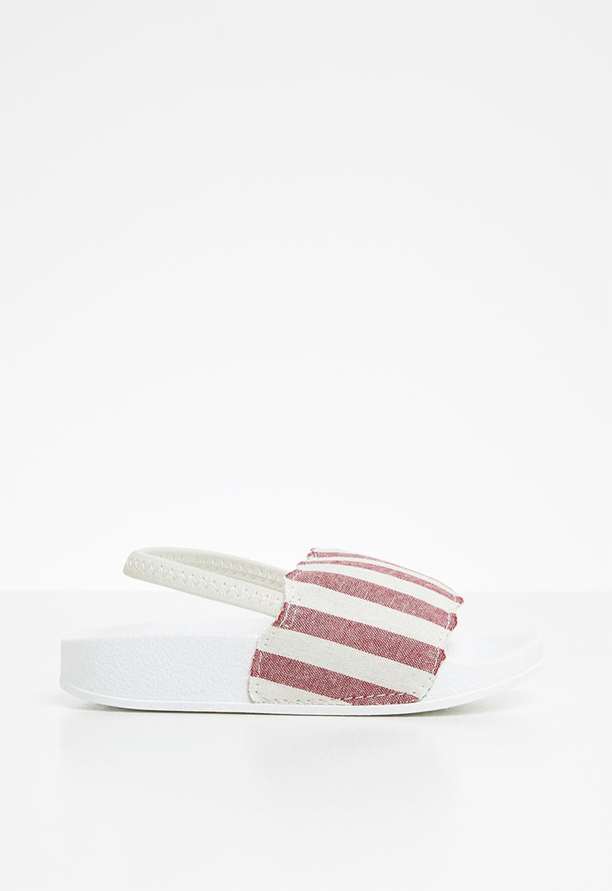 Cotton On - Scallop slide - rust & white 