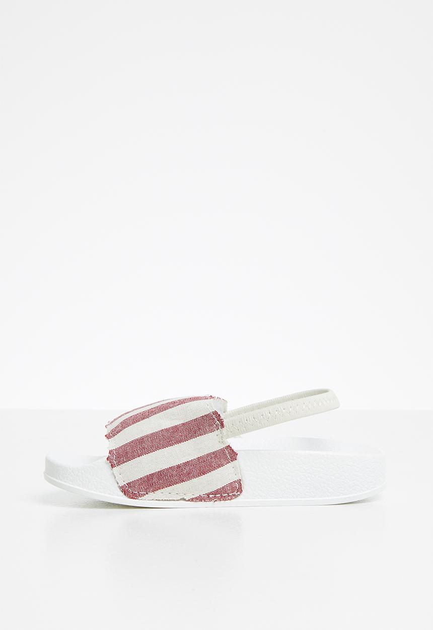 Cotton On - Scallop slide - rust & white 